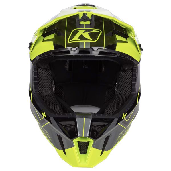 Klim F3 Carbon Snøscooterhjelm ECE - Velocity Black/Hi-Vis